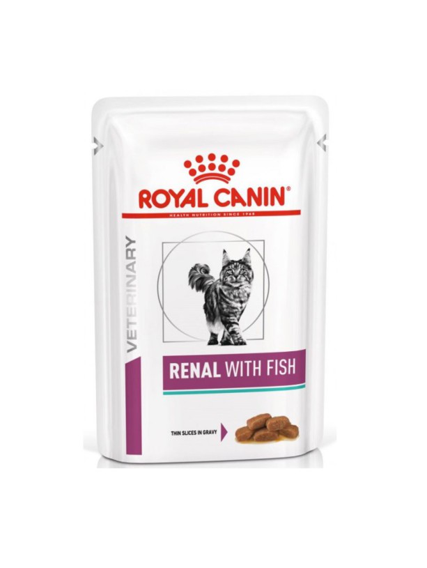 Royal Canin Renal Feline Fish Pouches 12х85 г влажный корм для кошек с рыбой при заболевании почек