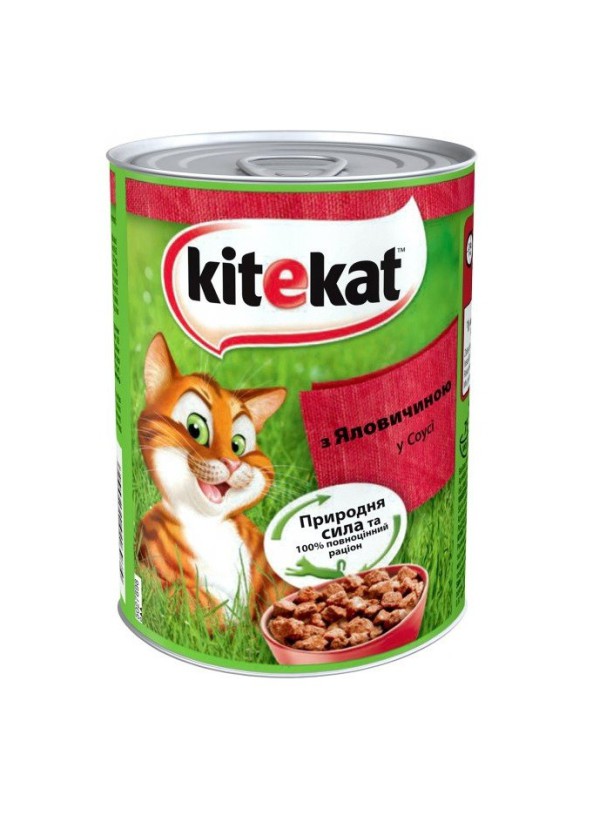 Kitekat консервы с говядиной в соусе 400 г