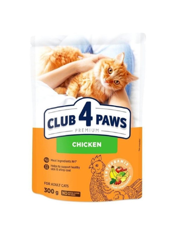 Клуб 4 Лапи Premium Chicken 300 г сухий корм для котів з куркою