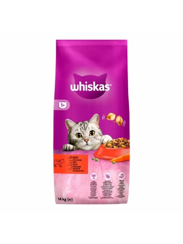 Whiskas для кошек с говядиной 14 кг