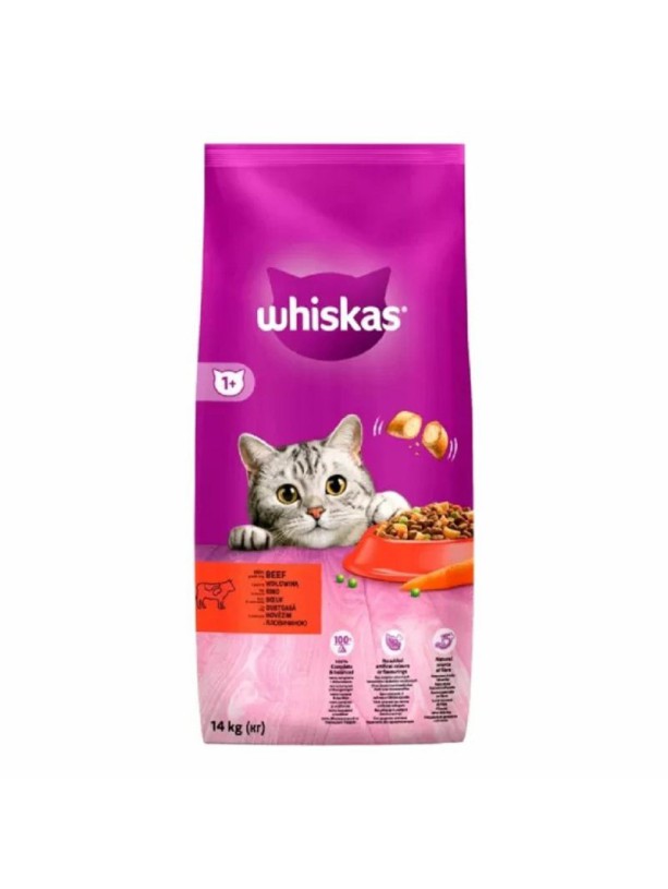 Whiskas для кошек с говядиной 14 кг
