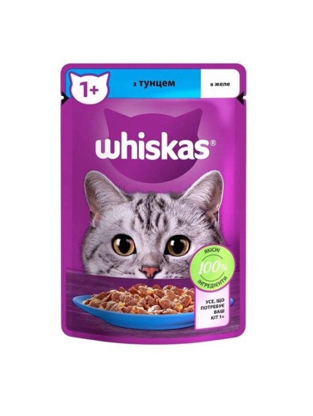 Влажный корм Whiskas для кошек с тунцом в желе 28*85 г