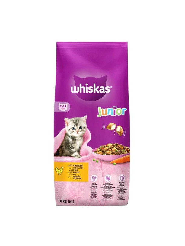 Whiskas Junior с курицей для котят 14 кг