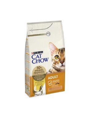 Cat Chow Adult Turkey Chicken 15 кг сухой корм для кошек с индейкой и курицей