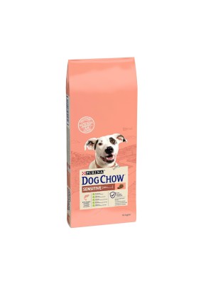 Dog Chow Adult Sensitive Salmon 14 кг сухой корм для собак с лососем