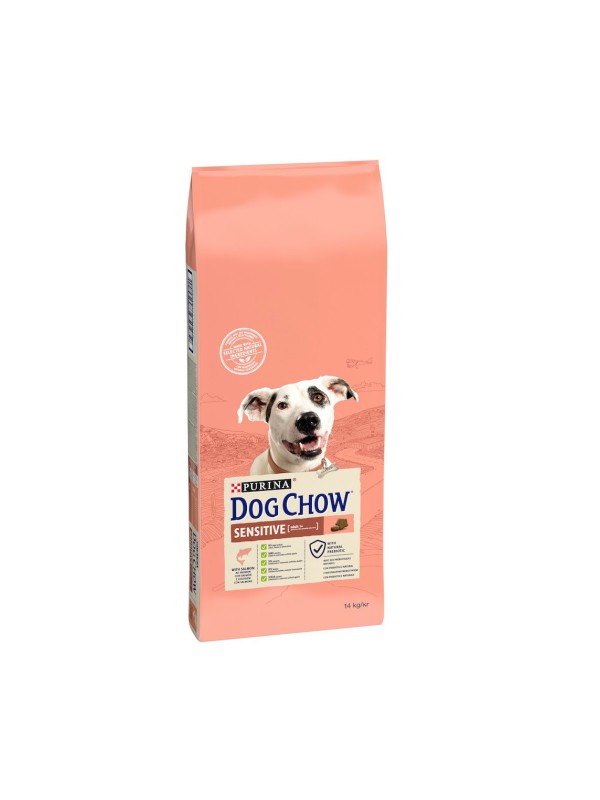 Dog Chow Adult Sensitive Salmon 14 кг сухой корм для собак с лососем