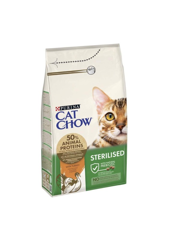 Cat Chow Sterilised Turkey 1.5 кг сухой корм для стерилизованных кошек с индейкой