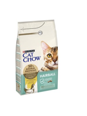 Cat Chow Hairball Control 1.5 кг сухой корм для кошек с курицей