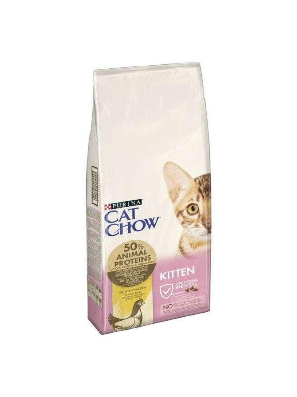 Cat Chow Kitten 15 кг сухий корм для кошенят з куркою