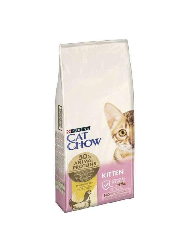 Cat Chow Kitten 15 кг сухой корм для котят с курицей