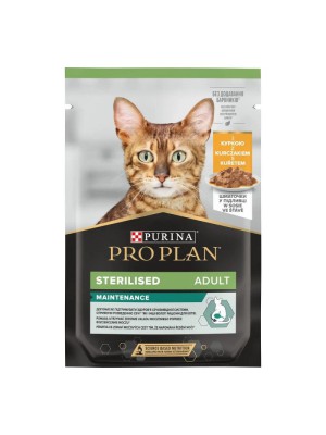 Purina Pro Plan Adult Sterilised Chicken 26х85 г влажный корм для стерилизованных кошек кусочками с курицей