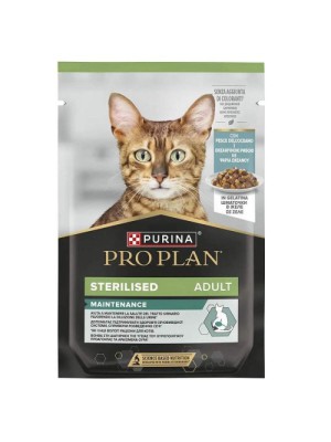 Purina Pro Plan Sterilised Fish 85 г влажный корм для кошек с океанической рыбой в желе