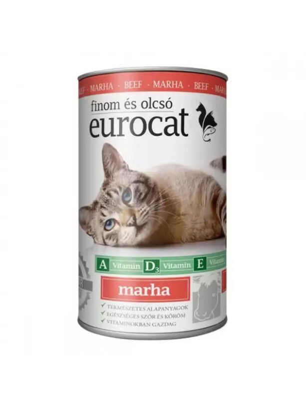 Eurocat Beef Консервы для кошек с говядиной в подливе 415 г