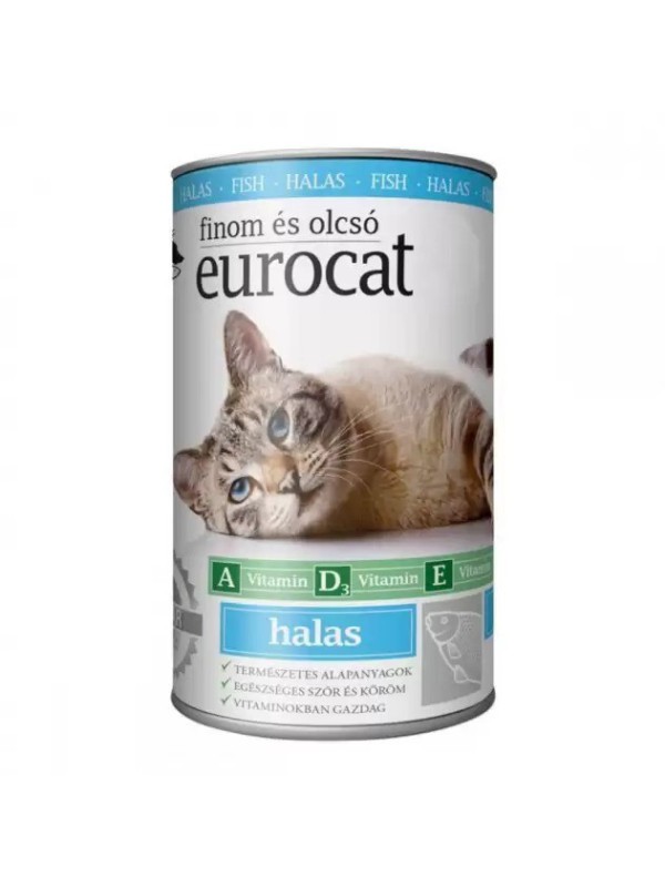 Eurocat Fish Консервы для кошек с рыбой, кусочки в подливе 415 г