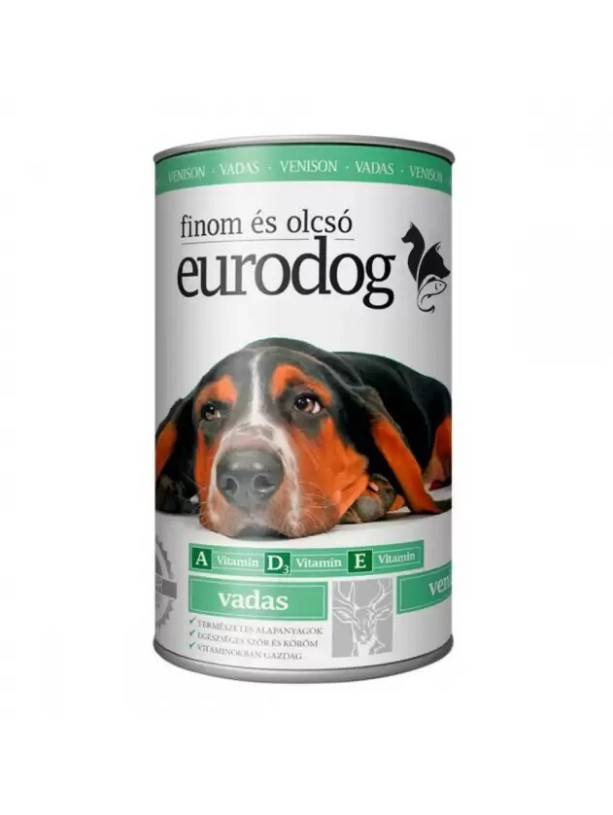 Eurodog Beef Консервы для собак с говядиной, кусочки в подливе 415 г