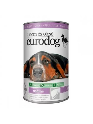 Eurodog Liver Консервы для собак с печенью, кусочки в подливе 415 г