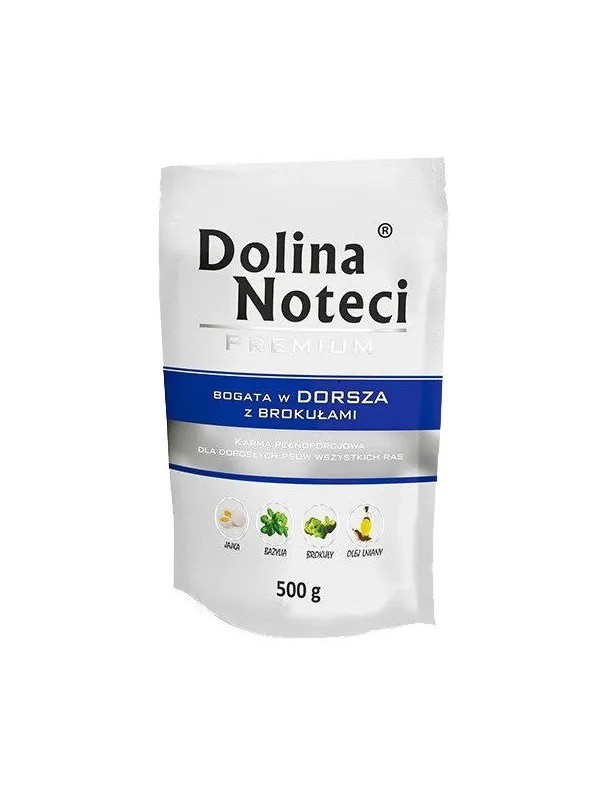 Dolina Noteci (Долина Нотечі) Premium 500 г вологий корм для собак з тріскою та броколі