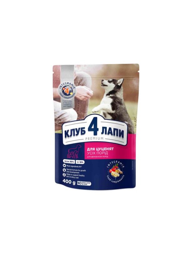 Клуб 4 Лапы Premium Puppies All Breeds для щенков с курицей 400 г