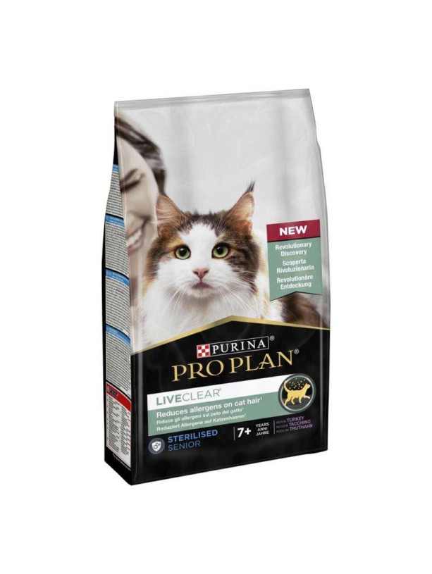 Purina Pro Plan LiveClear Sterilised Turkey 1.4 кг сухой корм для стерилизованных кошек с индейкой