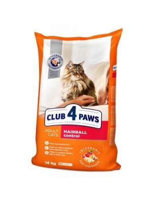 Клуб 4 Лапы Premium Hairball Control 14 кг сухой корм для кошек