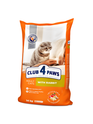 Клуб 4 Лапы Premium Rabbit 14 кг сухой корм для кошек с кроликом
