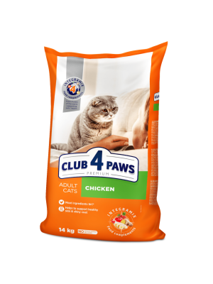Клуб 4 Лапы Premium Chicken 14 кг для кошек с курицей