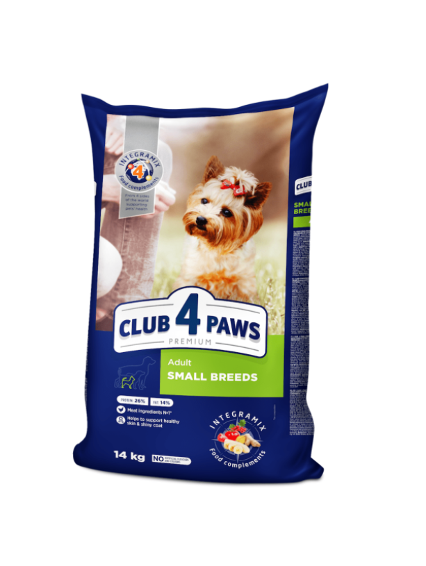 Клуб 4 Лапы Premium Small Breeds 14 кг сухой корм для собак малых пород с курицей