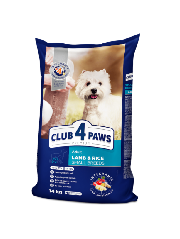 Клуб 4 Лапы Premium Small Breeds Lamb 14 кг сухой корм для собак малых пород с ягненком