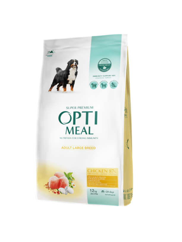 Optimeal Adult Dogs Maxi Chicken 12 кг сухий корм для собак великих порід з куркою