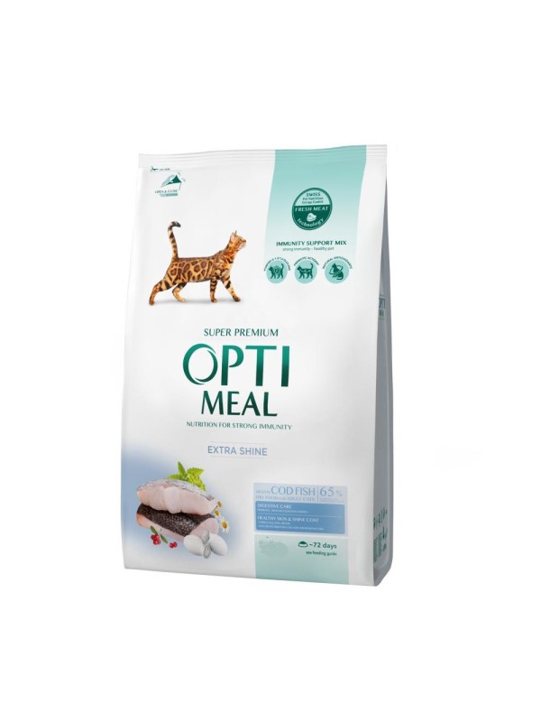 Optimeal Adult Cat Cod Fish 10 кг сухой корм для кошек со вкусом трески