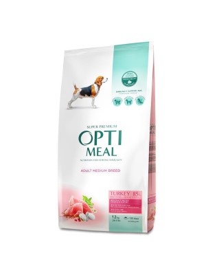 Optimeal Medium Dog 12 кг сухой корм для собак средних пород с индейкой