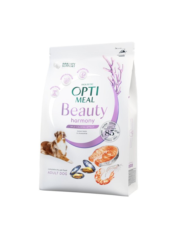 Optimeal Dog Beauty Harmony для собак успокаивающий эффект из морепродуктов 10 кг