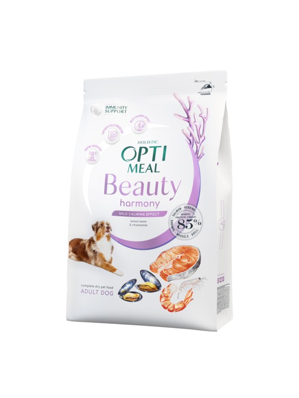 Optimeal Dog Beauty Harmony для собак успокаивающий эффект из морепродуктов 1.5 кг