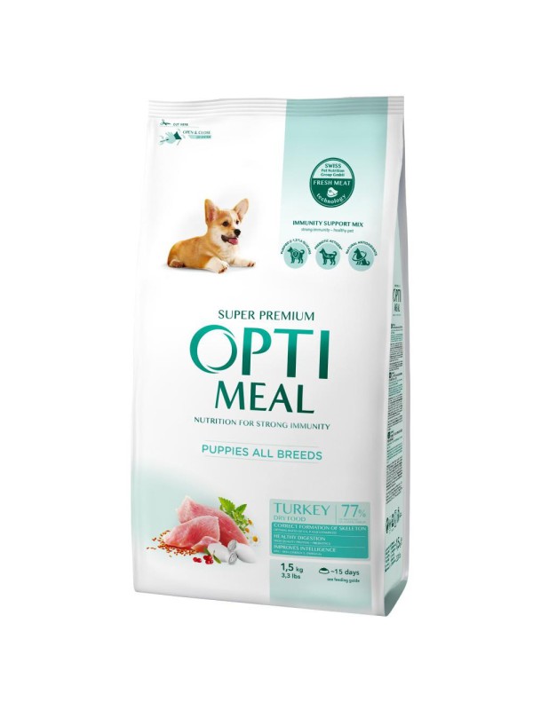 Optimeal Puppies для цуценят з індичкою 1.5 кг