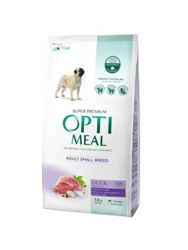 Optimeal Adult Small Dog для собак малих порід з качкою 1.5 кг