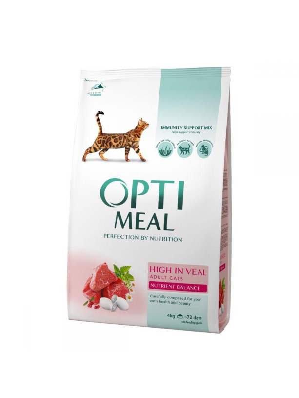 Optimeal Lamb Sensitive для кошек с чувствительным пищеварением, с ягненком 4 кг