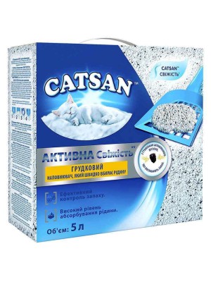 Наполнитель глиняный Catsan Active Fresh комкующийся 5 л