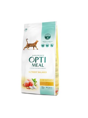 Optimeal Cat Chicken 10 кг сухий корм для котів з м'ясом курки