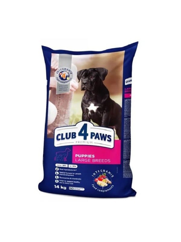Клуб 4 Лапи Premium Puppies Large 14 кг сухий корм для цуценят великих порід з куркою