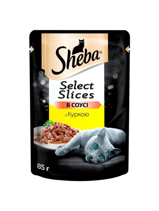 Sheba Slices для кошек с курицей в соусе 28*85 г