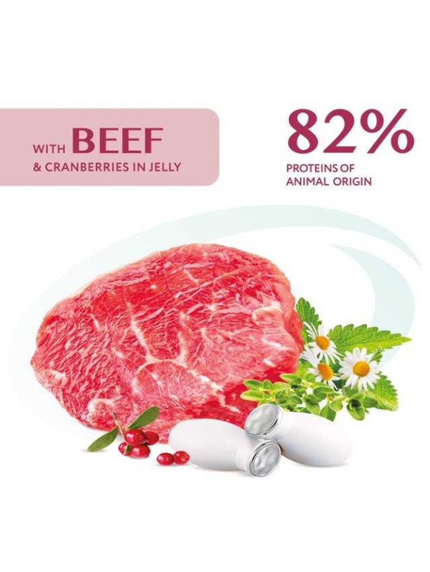 Optimeal Beef Cranberry in Jelly 100г влажный корм для собак с говядиной и клюквой в желе