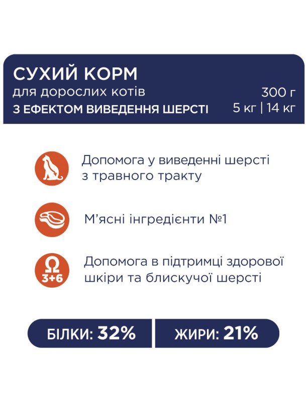Клуб 4 Лапы Premium Hairball Control для кошек 300 г