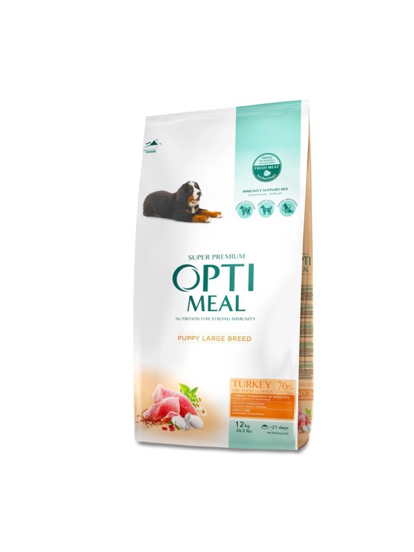 Optimeal Puppy Large для цуценят великих порід з індичкою 4 кг