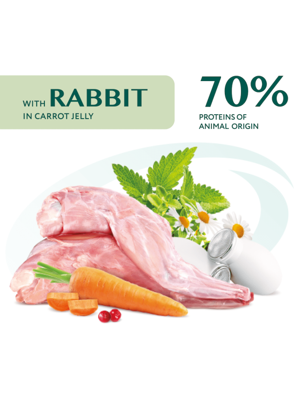 Optimeal Rabbit in Carrot Jelly 12х85 г влажный корм с кроликом в морковном желе для кошек