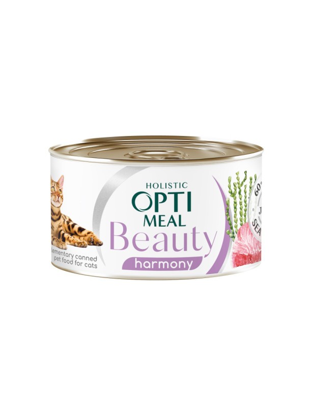 Optimeal Beauty Harmony с полосатым тунцом и морскими водорослями в желе 70г
