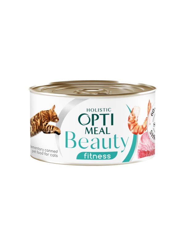 Optimeal Beauty Fitness с полосатым тунцом и креветками в соусе 70 г