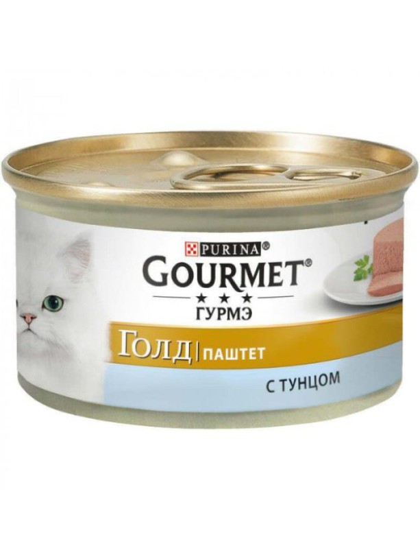Gourmet Gold 24х85 г вологий корм для котів паштет з тунцем