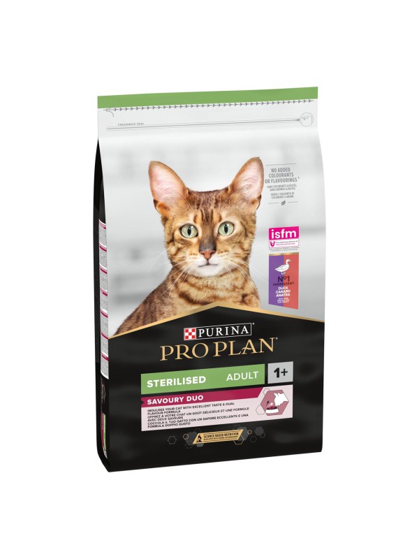 Purina Pro Plan Cat Adult Sterilised Duck 10 кг сухий корм для стерилізованих котів з качкою