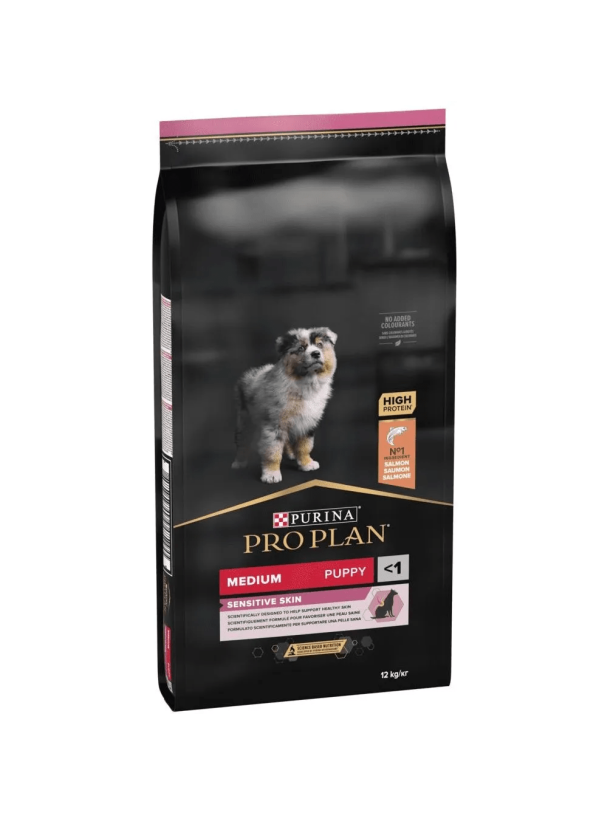 Purina Pro Plan Puppy Medium Sensitive Salmon 12 кг сухий корм для цуценят середніх порід з лососем