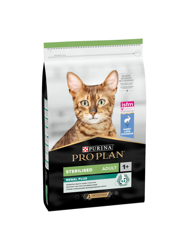 Purina Pro Plan Cat Sterilised Renal Plus Rabbit 10 кг сухий корм для стерилізованих котів з кроликом
